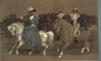 Ride a-cock Horse to Banbury Cross and a Farmer went trotting upon his Grey Mare by Randolph Caldecott